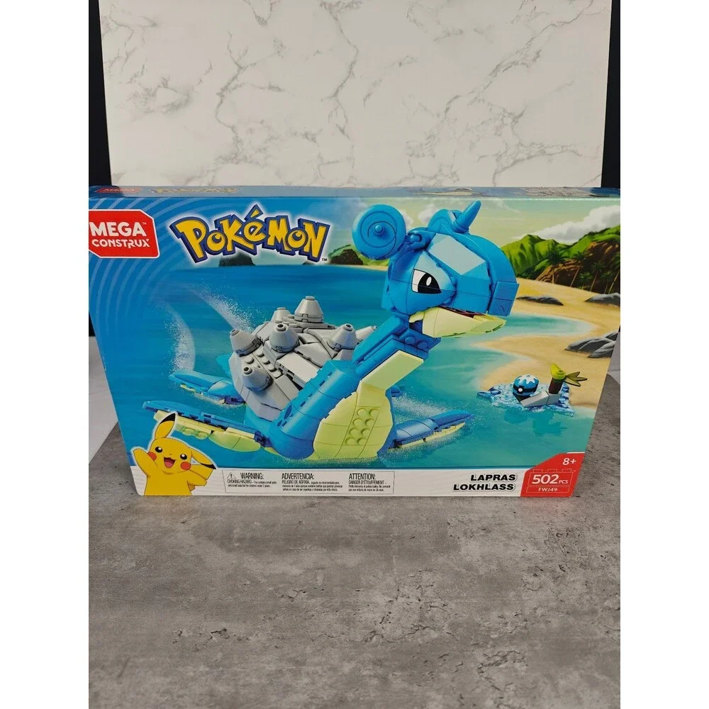 Mega Construx Pokemon Lapras 2018 Sealed 502 Pieces FWJ49